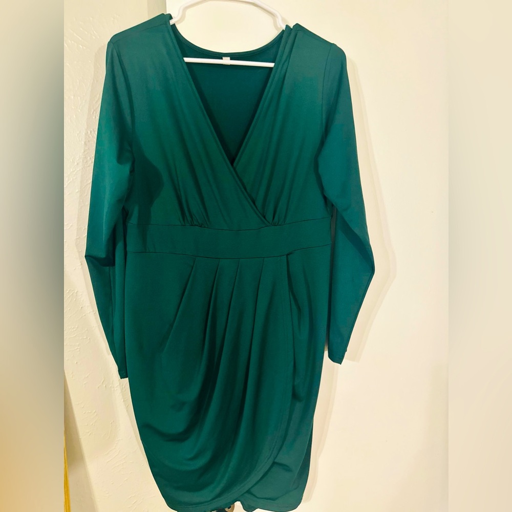 XL faux wrapped dress purchased from Amazon.